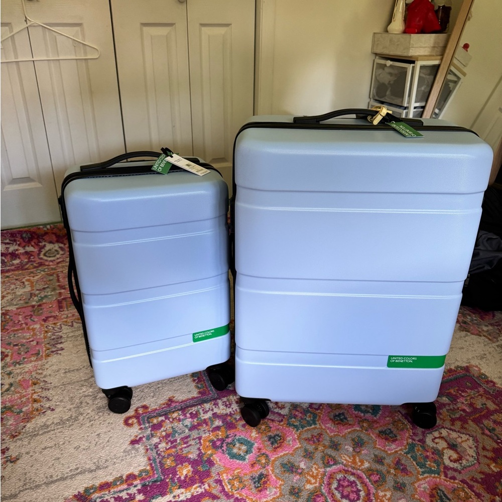 United Colors Of Benetton Light Blue Suitcase Set